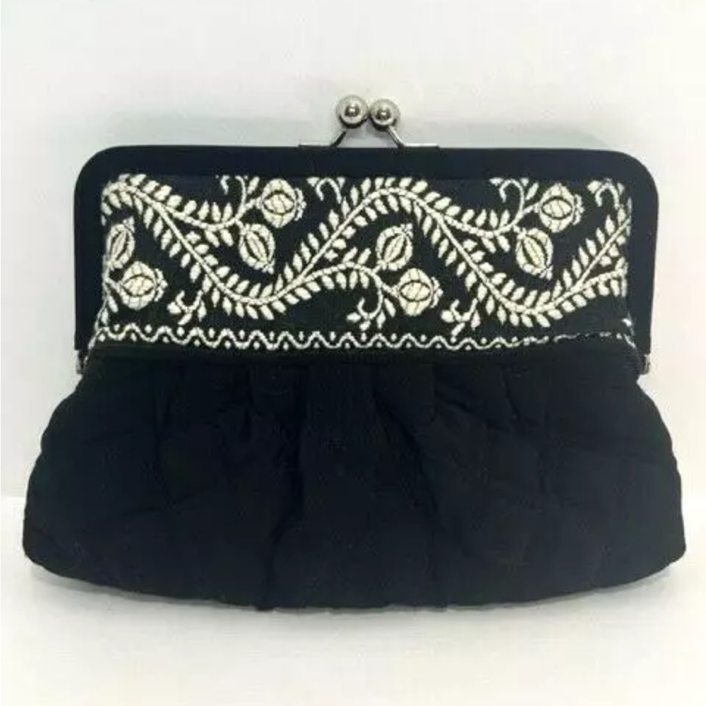 Vera Bradley Flower Embroidery Clutch/Shoulder Bag